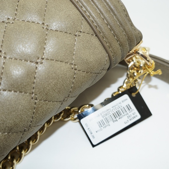 bebe Bags Bebe Lucy Olive Green Quilted Shoulder Bag Poshmark